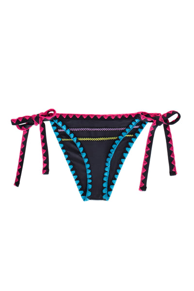 The Tease Tie Side Bottom (Noir Papillon)