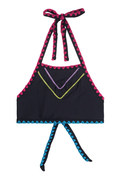 The It Girl Halter Top (Noir Papillon)
