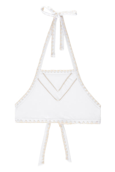 The It Girl Halter Top (Blanc/Naturel)