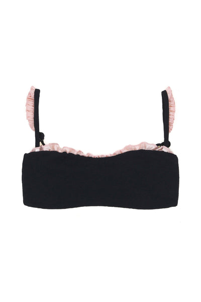 The Pin-Up Top (Textured Black/Pink)