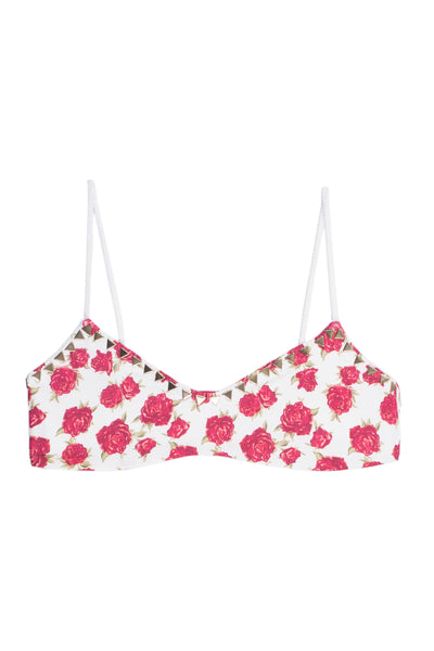 The Siren Top (Floral/Blanc)