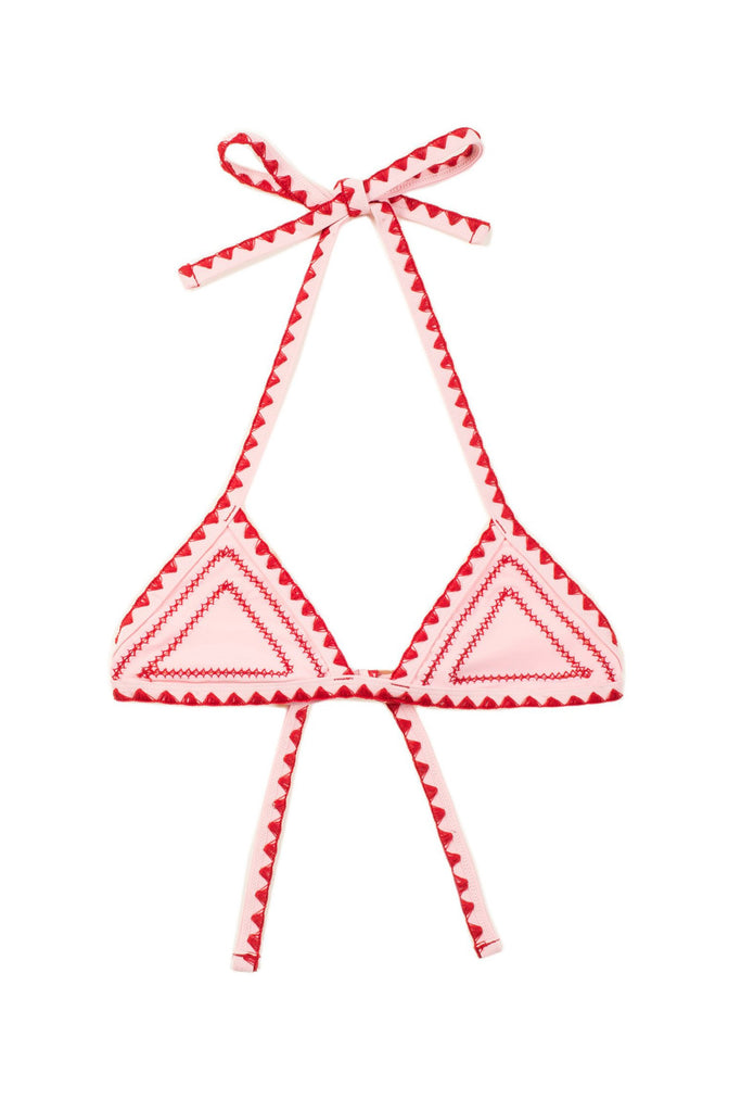 THECATCHTOP(PINK/REDSTITCH)