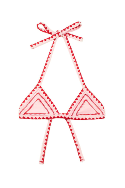 The Catch Top (Pink/Red Stitch)