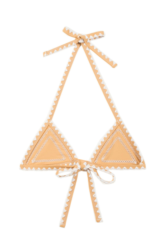 THECATCHTOP(TAN/BLANCSTITCH)